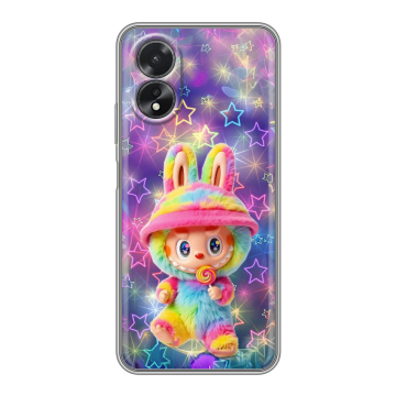 Силиконовый чехол на OPPO A18 с принтом Labubu Лабубу Силиконовый чехол на OPPO A18 с принтом Labubu Лабубу
