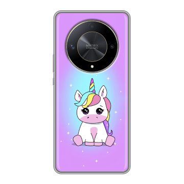Силиконовый чехол на Huawei Honor X9b с принтом Единорог Силиконовый чехол на Huawei Honor X9b с принтом Единорог