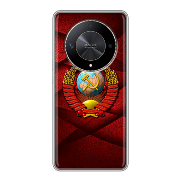 Силиконовый чехол на Huawei Honor X9b с принтом Герб СССР Силиконовый чехол на Huawei Honor X9b с принтом Герб СССР