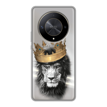 Силиконовый чехол на Huawei Honor X9b с принтом Лев с короной Силиконовый чехол на Huawei Honor X9b с принтом Лев с короной