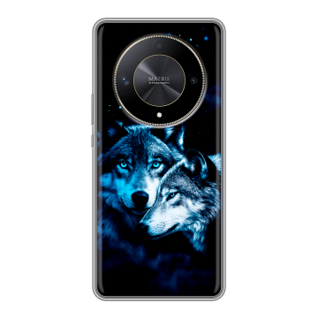 Силиконовый чехол на Huawei Honor X9b с принтом Волки Силиконовый чехол на Huawei Honor X9b с принтом Волки