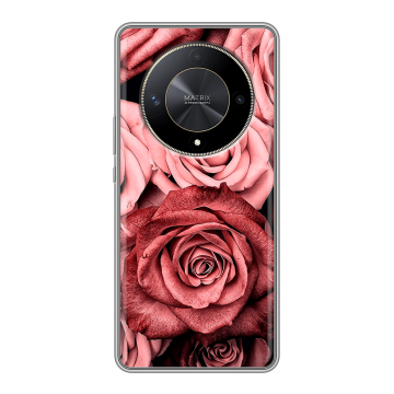 Силиконовый чехол на Huawei Honor X9b с принтом Цветы розы Силиконовый чехол на Huawei Honor X9b с принтом Цветы розы