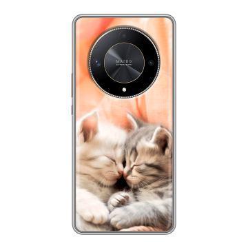 Силиконовый чехол на Huawei Honor X9b с принтом Котята