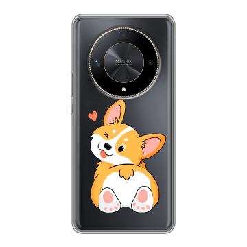 Силиконовый чехол на Huawei Honor X9b с принтом Корги