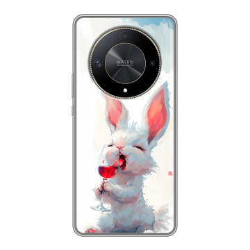 Силиконовый чехол на Huawei Honor X9b с принтом кролик зайчик