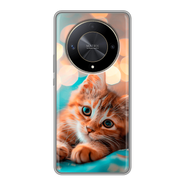 Силиконовый чехол на Huawei Honor X9b с принтом котик