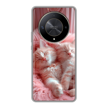 Силиконовый чехол на Huawei Honor X9b с принтом котята котики Силиконовый чехол на Huawei Honor X9b с принтом котята котики