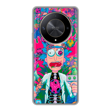 Силиконовый чехол на Huawei Honor X9b с принтом Рик и Морти Rick Morty