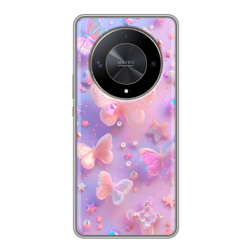 Силиконовый чехол на Huawei Honor X9b с принтом Бабочки Силиконовый чехол на Huawei Honor X9b с принтом Бабочки