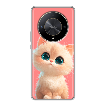 Силиконовый чехол на Huawei Honor X9b с принтом Розовый котенок