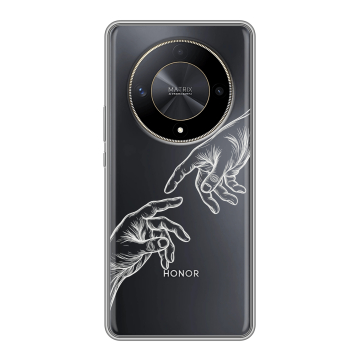 Силиконовый чехол на Huawei Honor X9b с принтом Сотворение мира