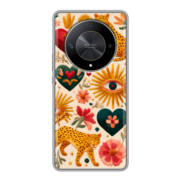 Силиконовый чехол на Huawei Honor X9b с принтом Модный принт