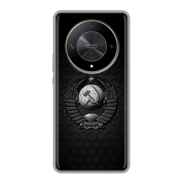 Силиконовый чехол на Huawei Honor X9b с принтом Герб Флаг СССР Силиконовый чехол на Huawei Honor X9b с принтом Герб Флаг СССР