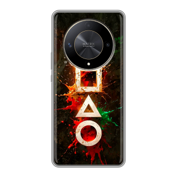 Силиконовый чехол на Huawei Honor X9b с принтом Squid Game Игра кальмара