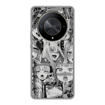 Силиконовый чехол на Huawei Honor X9b с принтом Ahegao Ахегао Аниме