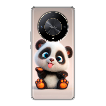 Силиконовый чехол на Huawei Honor X9b с принтом милая панда