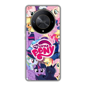 Силиконовый чехол на Huawei Honor X9b с принтом My little pony Дружба чудо