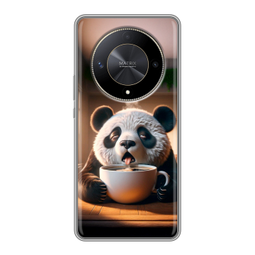 Силиконовый чехол на Huawei Honor X9b с принтом смешная панда