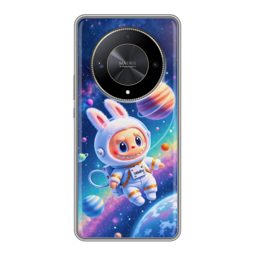Силиконовый чехол на Huawei Honor X9b с принтом Labubu Лабубу
