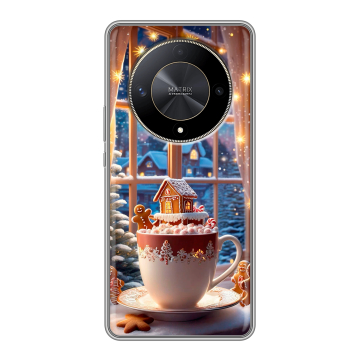 Силиконовый чехол на Huawei Honor X9b с принтом Новый год
