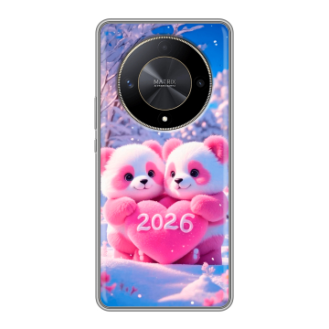 Силиконовый чехол на Huawei Honor X9b с принтом Новый год