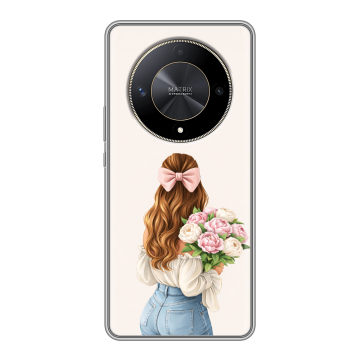 Силиконовый чехол на Huawei Honor X9b с принтом женский