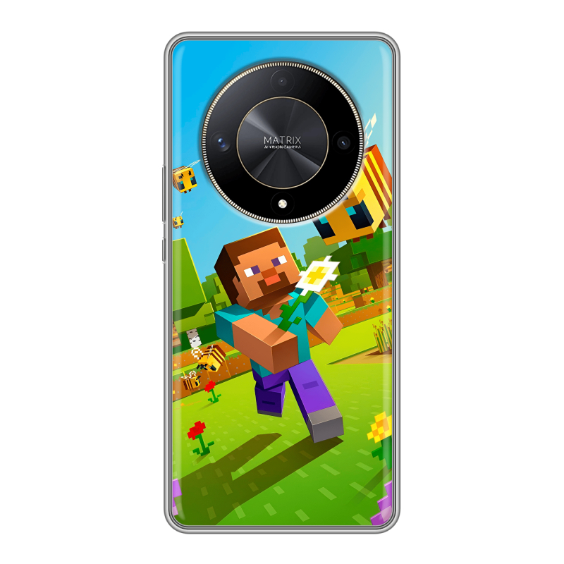 Силиконовый чехол на Huawei Honor X9b с принтом Майнкрафт Minecraft Силиконовый чехол на Huawei Honor X9b с принтом Майнкрафт Minecraft