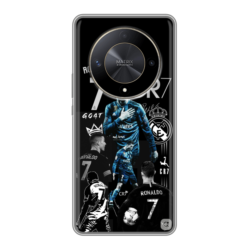 Силиконовый чехол на Huawei Honor X9b с принтом Реал Роналдо Силиконовый чехол на Huawei Honor X9b с принтом Реал Роналдо
