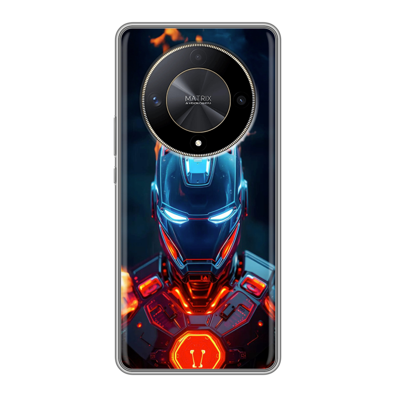 Силиконовый чехол на Huawei Honor X9b с принтом IronMan Железный человек Силиконовый чехол на Huawei Honor X9b с принтом IronMan Железный человек
