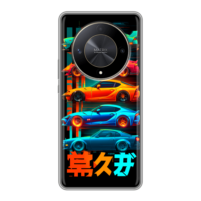 Силиконовый чехол на Huawei Honor X9b с принтом машины тачки Силиконовый чехол на Huawei Honor X9b с принтом машины тачки