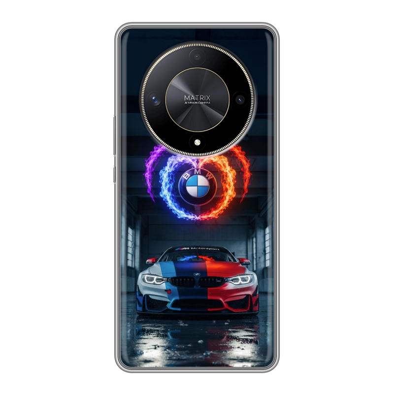 Силиконовый чехол на Huawei Honor X9b с принтом BMW БМВ Силиконовый чехол на Huawei Honor X9b с принтом BMW БМВ
