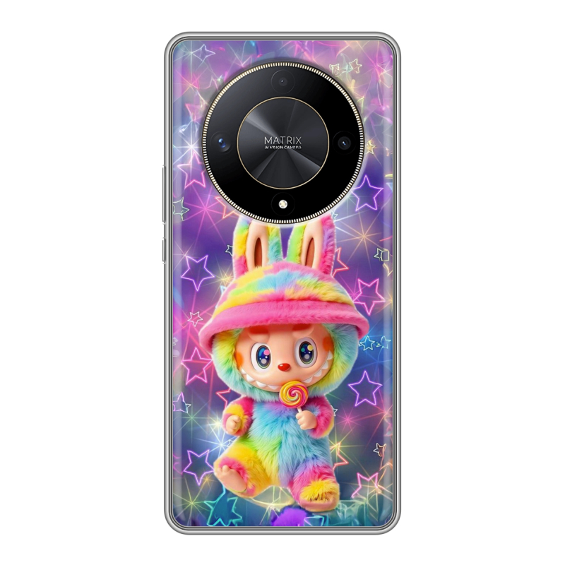 Силиконовый чехол на Huawei Honor X9b с принтом Labubu Лабубу Силиконовый чехол на Huawei Honor X9b с принтом Labubu Лабубу
