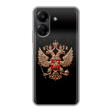 Силиконовый чехол на Xiaomi Poco C65 с принтом Герб России Силиконовый чехол на Xiaomi Poco C65 с принтом Герб России