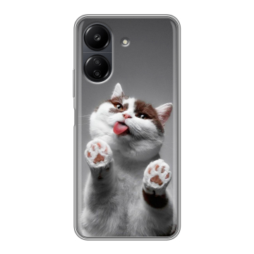 Силиконовый чехол на Xiaomi Poco C65 с принтом Коты Силиконовый чехол на Xiaomi Poco C65 с принтом Коты