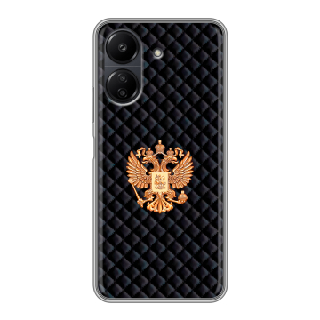 Силиконовый чехол на Xiaomi Poco C65 с принтом Герб России принт