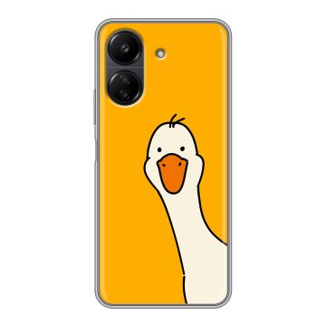 Силиконовый чехол на Xiaomi Poco C65 с принтом Утка Силиконовый чехол на Xiaomi Poco C65 с принтом Утка