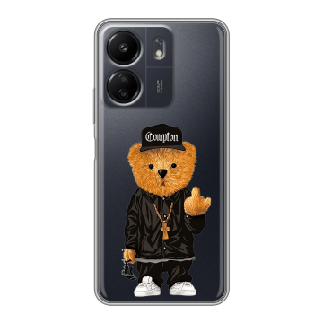 Силиконовый чехол на Xiaomi Poco C65 с принтом Мишка Силиконовый чехол на Xiaomi Poco C65 с принтом Мишка
