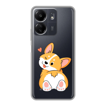 Силиконовый чехол на Xiaomi Poco C65 с принтом Корги Силиконовый чехол на Xiaomi Poco C65 с принтом Корги