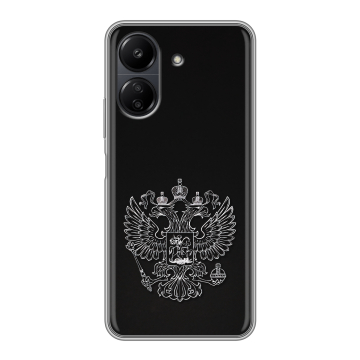 Силиконовый чехол на Xiaomi Poco C65 с принтом Герб России