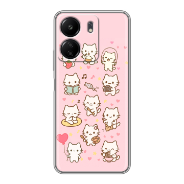 Силиконовый чехол на Xiaomi Poco C65 с принтом Hello Kitty Хелоу Кити Силиконовый чехол на Xiaomi Poco C65 с принтом Hello Kitty Хелоу Кити