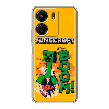 Силиконовый чехол на Xiaomi Poco C65 с принтом Майнкрафт Minecraft Силиконовый чехол на Xiaomi Poco C65 с принтом Майнкрафт Minecraft