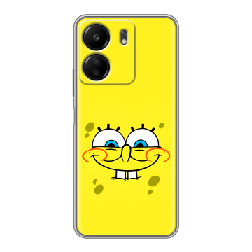 Силиконовый чехол на Xiaomi Poco C65 с принтом спанчбоб спанч боб