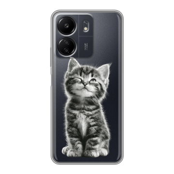 Силиконовый чехол на Xiaomi Poco C65 с принтом Котенок Силиконовый чехол на Xiaomi Poco C65 с принтом Котенок