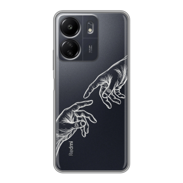 Силиконовый чехол на Xiaomi Poco C65 с принтом Сотворение мира Силиконовый чехол на Xiaomi Poco C65 с принтом Сотворение мира