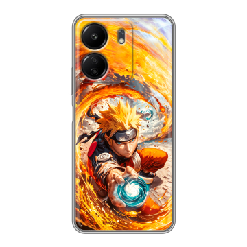 Силиконовый чехол на Xiaomi Poco C65 с принтом Аниме Наруто Naruto