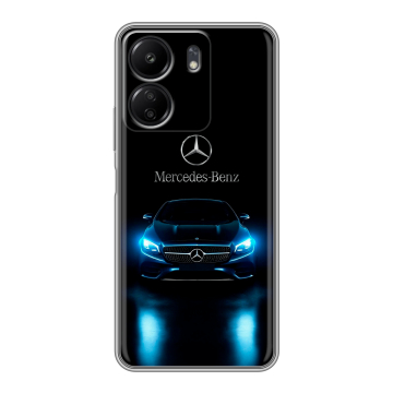 Силиконовый чехол на Xiaomi Poco C65 с принтом Mercedes Мерседес