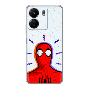 Силиконовый чехол на Xiaomi Poco C65 с принтом Spiderman Человек паук Силиконовый чехол на Xiaomi Poco C65 с принтом Spiderman Человек паук