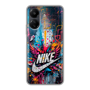 Силиконовый чехол на Xiaomi Poco C65 с принтом Nike Найк Силиконовый чехол на Xiaomi Poco C65 с принтом Nike Найк