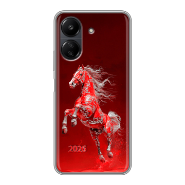 Силиконовый чехол на Xiaomi Poco C65 с принтом Новый год Силиконовый чехол на Xiaomi Poco C65 с принтом Новый год