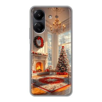 Силиконовый чехол на Xiaomi Poco C65 с принтом Новый год Силиконовый чехол на Xiaomi Poco C65 с принтом Новый год